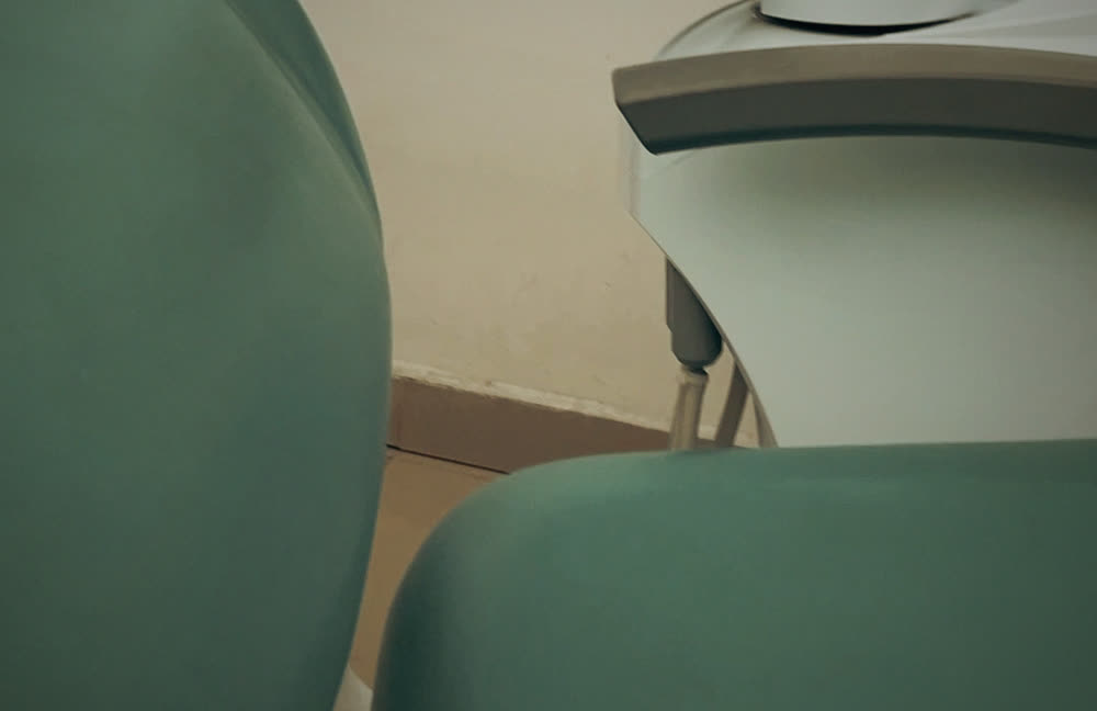 Sillón dental turquesa